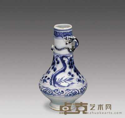 元 螭龙耳青花小瓶 高14.5cm